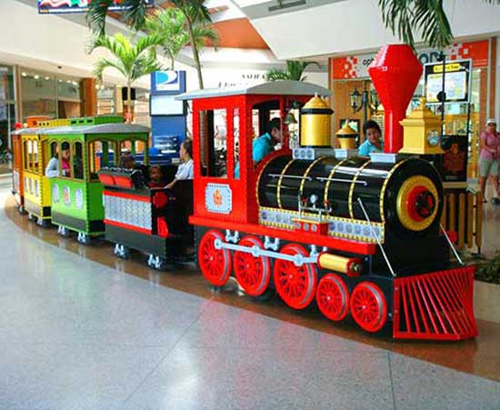 Train in the shopping mall